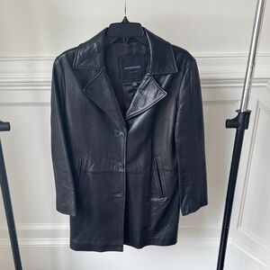 Buttery soft women’s Leather Blazer Jacket size xs Andrew Marc Great Condition